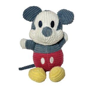 Disney Store Mickey Mouse Ribbed 7” Bean Bag Plush Terry Rib Ribbed Toy Rare